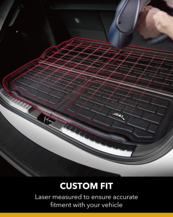 3D MAXpider Behind 3rd Row Custom Fit Kagu Cargo Liner Black For Tesla Model X 2016-2021