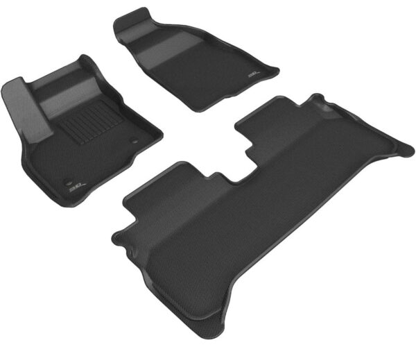 3D MAXpider Custom Fit Front and Rear Kagu Floormats - Black For Chevrolet Bolt EUV 2022-2023