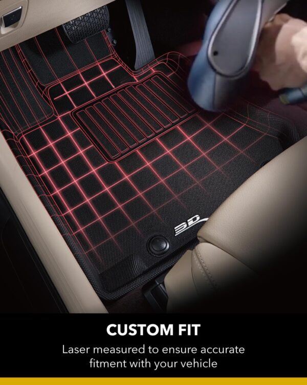 3D MAXpider Custom Fit Kagu 1st Row Floormat - Black For Tesla Model Y 2021-2024