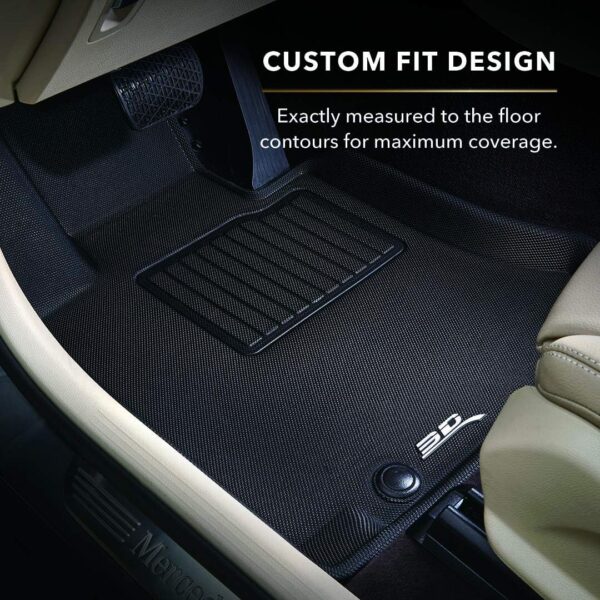 3D MAXpider Custom Fit Kagu 2nd Row Floormat Black For Hyundai Kona Electric 2019-2021