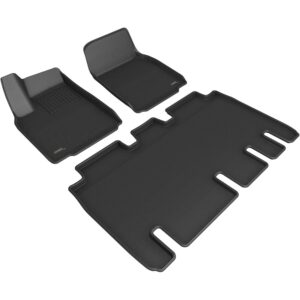 3D MAXpider Full Set Floormats Black For Tesla Model X 2022-2024