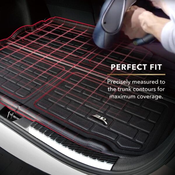 3D MAXpider Kagu 1st & 2nd Row Floormats Black For 2012-2014 Tesla Model S