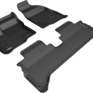 3D MAXpider Kagu 1st & 2nd Row Floormats - Black For Chevrolet Bolt Ev 2017-2023