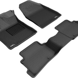 3D MAXpider Kagu 1st & 2nd Row Floormats - Black For Hyundai Kona Electric 2019-2023