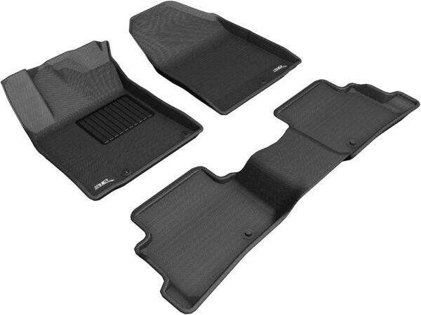 3D MAXpider Kagu 1st & 2nd Row Floormats - Black For Hyundai Kona Electric 2019-2023