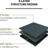 3D MAXpider Kagu 2nd Row All-Weather Custom Fit Floormats Black For Tesla Model X 2016-2021 5-Seater
