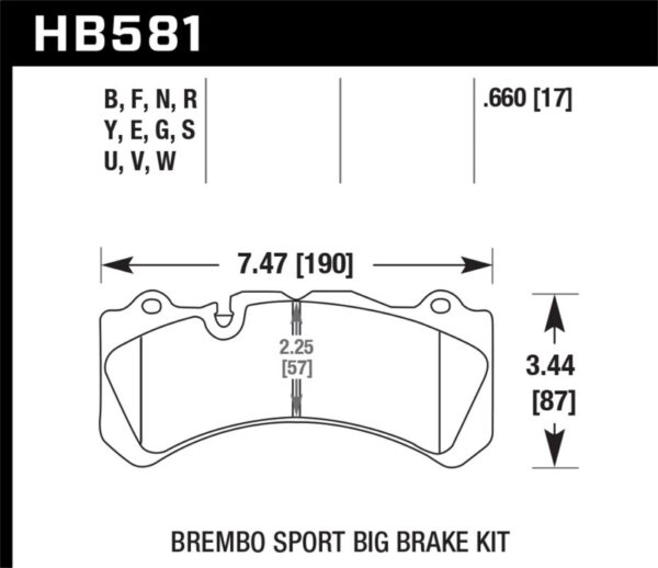 Hawk Front ER-1 Brake Pads For Volvo S60 2.0L Polestar 2017-2018