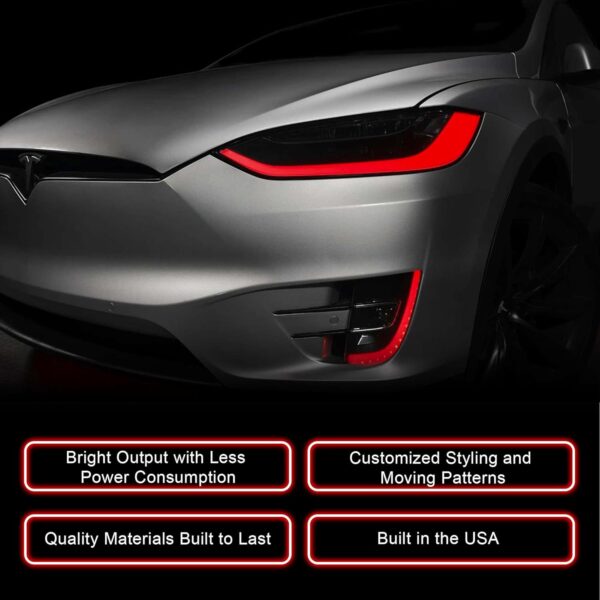 ORACLE Lighting Dynamic ColorSHIFT Headlight & Fog Light DRL Upgrade Kit For Tesla Model X 2016-2023