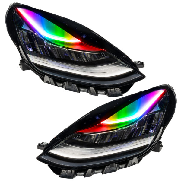 Oracle Headlight DRL Upgrade Kit ColorSHIFT 2 For 2017-2021 Tesla Model 3