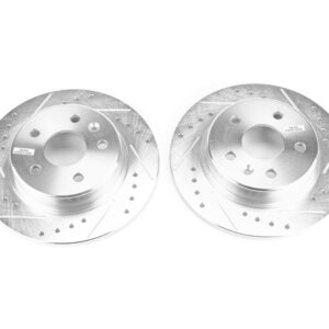 Power Stop Evolution Drilled & Slotted Rear Brake Rotors - Pair For Chevrolet Bolt EV 2017-2023