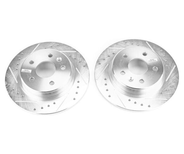 Power Stop Evolution Drilled & Slotted Rear Brake Rotors - Pair For Chevrolet Bolt EV 2017-2023