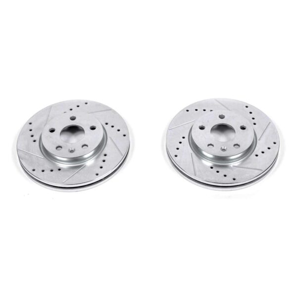 Power Stop Front Evolution Drilled & Slotted Rotors - Pair For Chevrolet Bolt EV 2017-2023