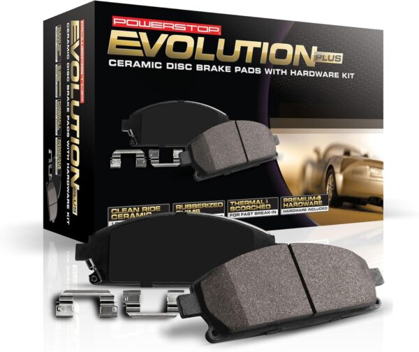 Power Stop Front Z17 Evolution Ceramic Brake Pads w/Hardware For Volvo XC40 2019-2022