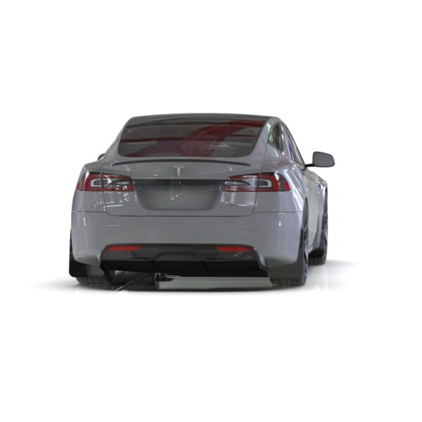 Rally Armor Black UR Mud Flap w/ Metallic Black Logo For 2021-2023 Tesla Model S/S Plaid