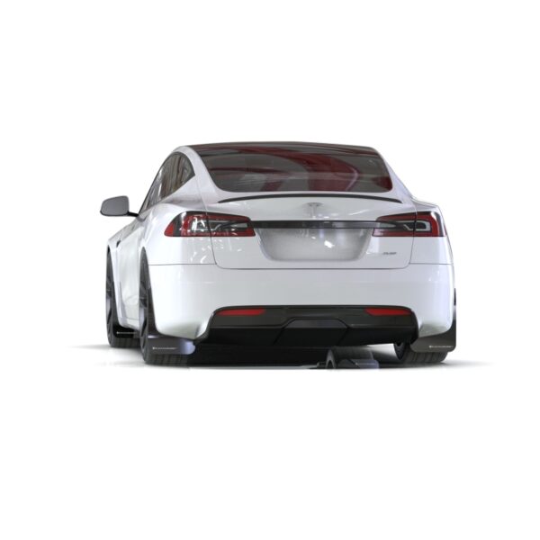 Rally Armor Black UR Mud Flap w/ Metallic Black Logo For 2021-2023 Tesla Model S/S Plaid