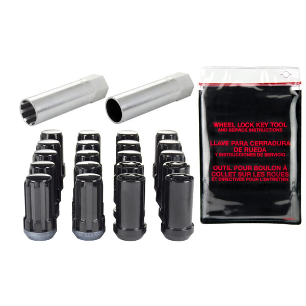 McGard SplineDrive Wheel Install Kit Lug Nuts w/Wheel Locks Black For Tesla Model 3/Y/S/X