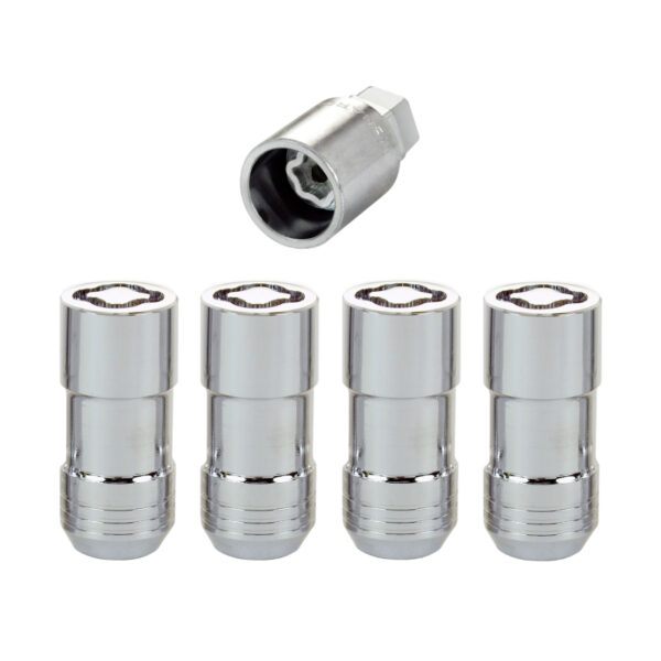 McGard Wheel Lock Nut Set 4pk. Cone Seat Exposed Style Chrome For Tesla Model 3/Y/S/X