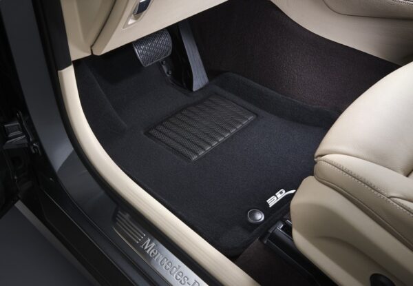 3D Maxpider Elegant 1st 2nd Row Floor Mat Set Black For 2015-2019 Tesla Model S