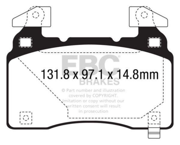 EBC Bluestuff Front Brake Pads For 2012-2016 Tesla Model S