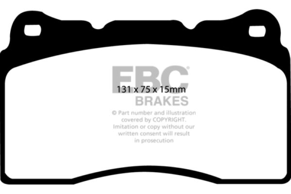 EBC Redstuff Front Brake Pads For 2017-2022 Tesla Model S