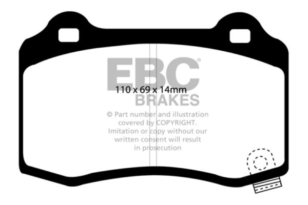 EBC Redstuff Rear Brake Pads For 2012-2017 Tesla Model S