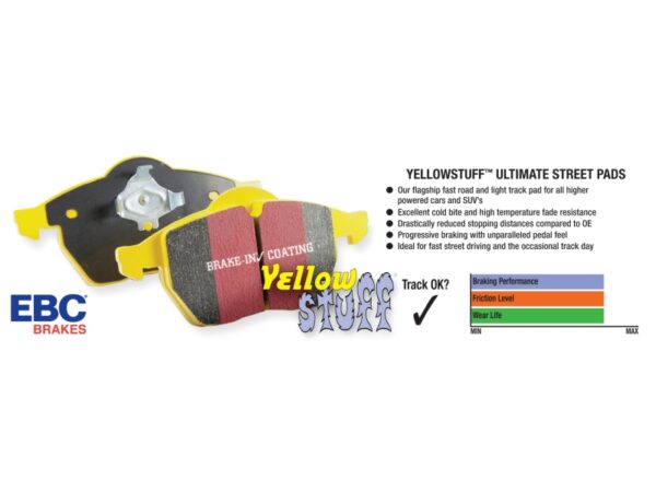 EBC Yellowstuff Front Brake Pads For 2012-2018 Tesla Model S