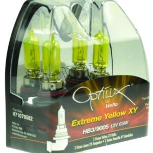 Hella Optilux HB3 9005 12V 65W Xenon Yellow Bulb (Pair) For 2012-2023 Tesla Model S