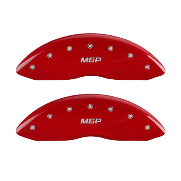 MGP 4 Caliper Covers Engraved Front & Rear MGP Red For 2012-2021 Tesla Model S