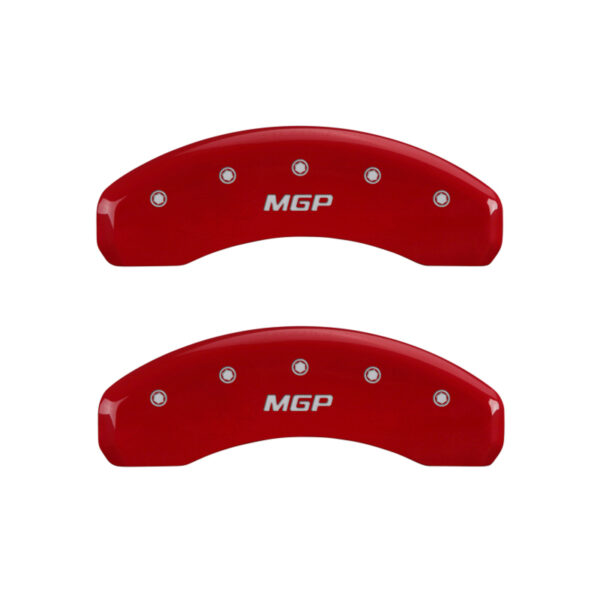 MGP 4 Caliper Covers Engraved Front & Rear MGP Red For 2012-2021 Tesla Model S