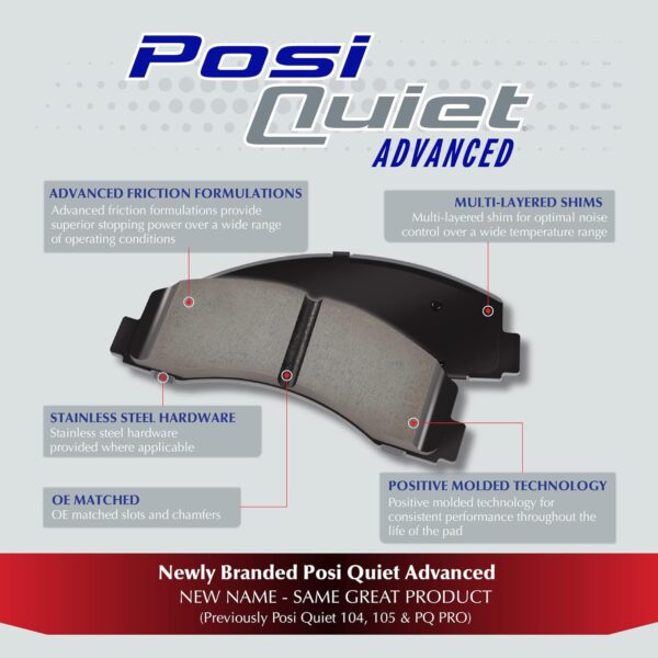 Centric Posi Quiet Rear Premium Ceramic Brake Pads For Tesla Model X 2017-1/2021