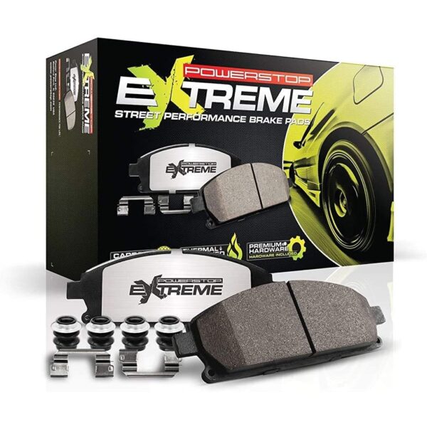 Power Stop Front Z26 Extreme Street Carbon-Fiber Ceramic Brake Pads For Tesla Model X 2016-2/2021