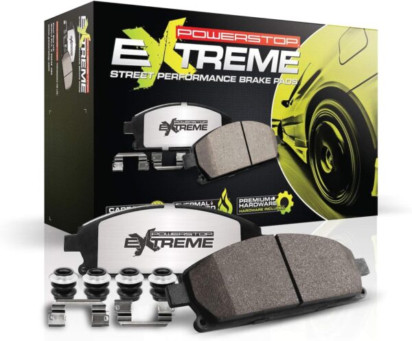 Power Stop Rear Z26 Carbon-Fiber Ceramic Extreme Street Brake Pads For Tesla Model X 2016-2021