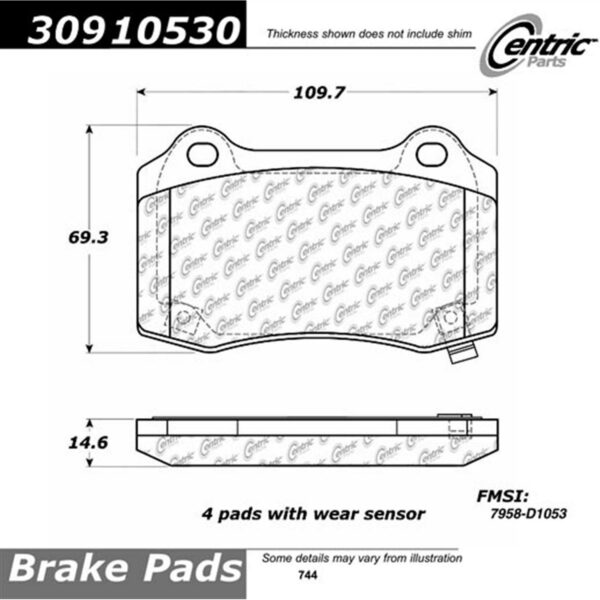 StopTech Rear Sport Brake Pads For Tesla Model S 2012-1/2021