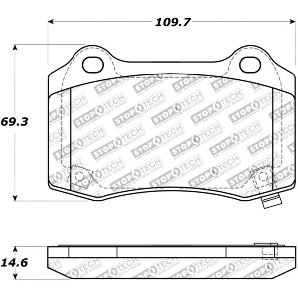 StopTech Rear Street Brake Pads For Tesla Model X 2017-1/2021