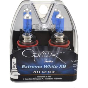 Hella H11 12V 55W Xenon White Optilux XB Halogen Bulbs For BMW i3 2014-2017