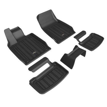 2020-2024 Audi e-tron GT Elitect First and Second Row Floor Mats Black - 3D MAXpider E1AD07701809