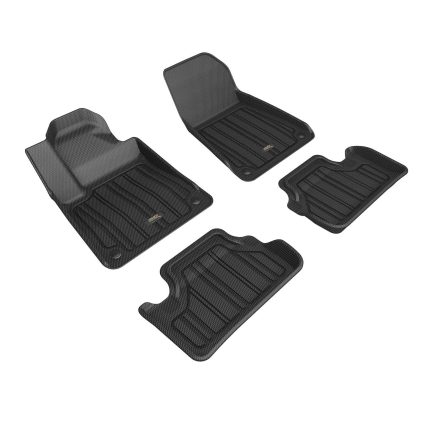 2021-2023 Polestar 2 Elitect First and Second Row Floor Mats Black - 3D MAXpider E1PS00001809