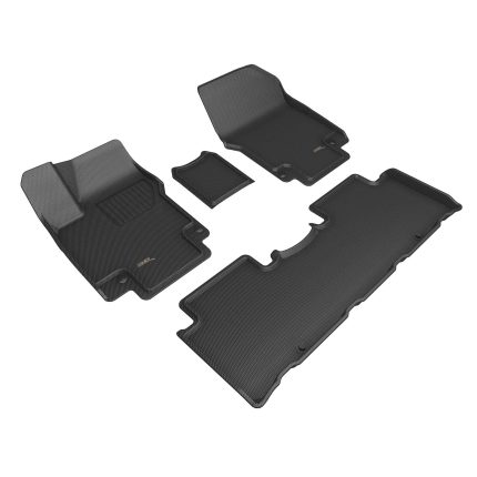 2022-2023 Hyundai Ioniq 5 Kagu First and Second Row Floor Mats Black - 3D MAXpider L1HY12501509