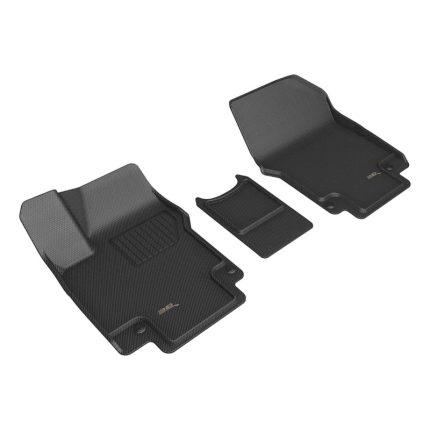2025-2026 Hyundai Ioniq 5 Kagu Front Row Floor Mats Black - 3D MAXpider L1HY15211509