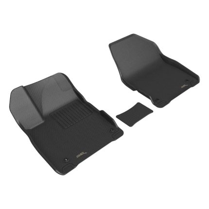 Kia EV6 2023 Kagu Front Row Floor Mats Black - 3D MAXpider L1KA07111509