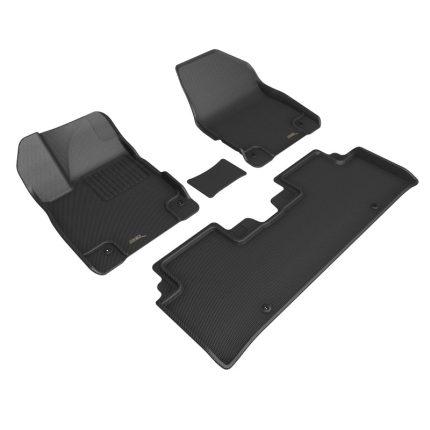2023-2024 Kia EV6 GT Kagu First and Second Row Floor Mats Black - 3D MAXpider L1KA08501509