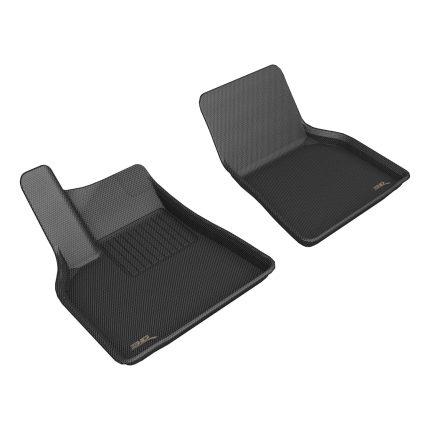 2020 Tesla Model Y Kagu Front Row Floor Mats Black - 3D MAXpider L1TL01711509