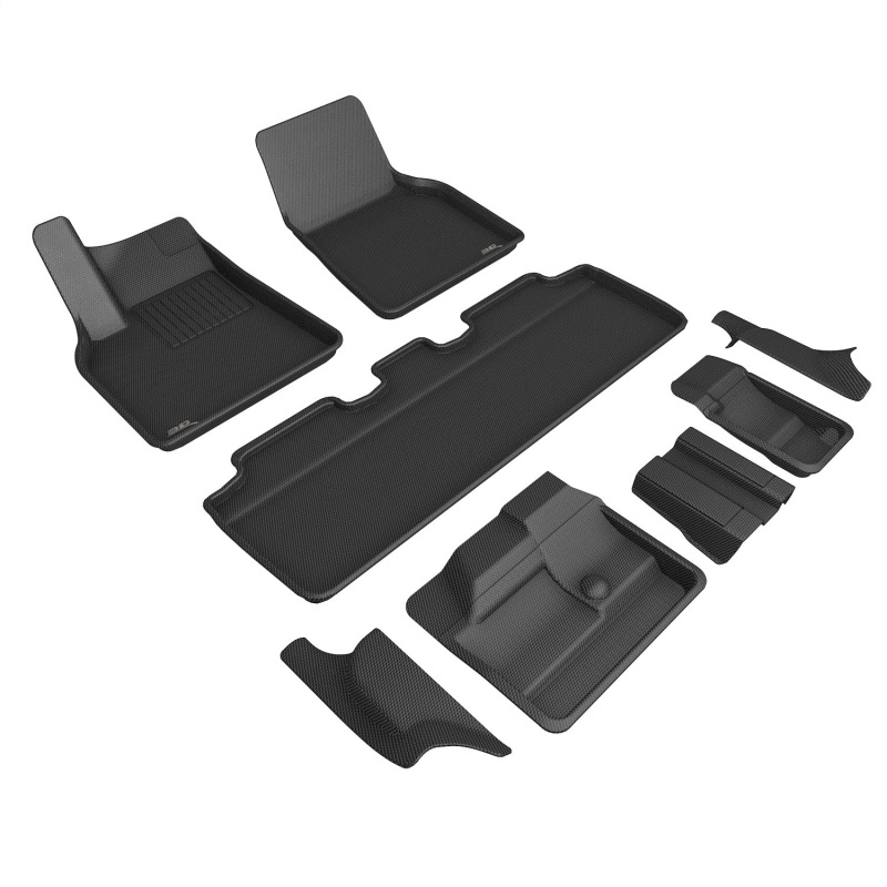 acel1tl03601509-2021-2023-tesla-model-y-7-seat-kagu-first-second-and-third-row-f 2021-2023 Tesla Model Y 7-Seat Kagu First, Second, and Third Row Floor Mats Black - 3D MAXpider L1TL03601509