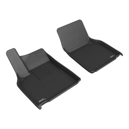 2026 Tesla Model Y Juniper Kagu Front Row Floor Mats Black - 3D MAXpider L1TL05411509