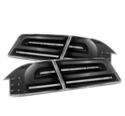 Tesla Model S 2012-2021 LUXX LED Tail Lights Alpha-Black - AlphaRex 601110