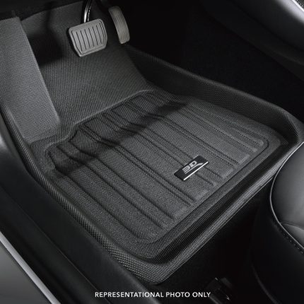 2022 Kia EV6 Elitect First and Second Row Floor Mats Black - 3D MAXpider E1KA07101809