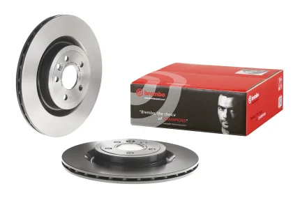 Brembo 17-20 Jaguar F-Pace/19-20 I-Pace Rear Premium UV Coated OE Equivalent Rotor - Brembo 09.C209.11