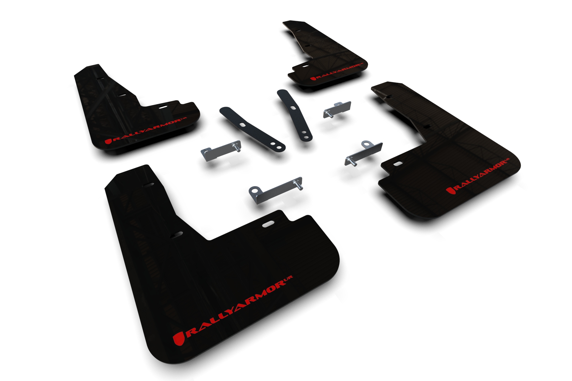 ralmf91-ur-blk-rd-2022-2024-kia-ev6-black-ur-mud-flaps-red-logo-rally-armor-mf91-u 2022-2024 Kia EV6 Black UR Mud Flaps Red Logo - Rally Armor MF91-UR-BLK-RD