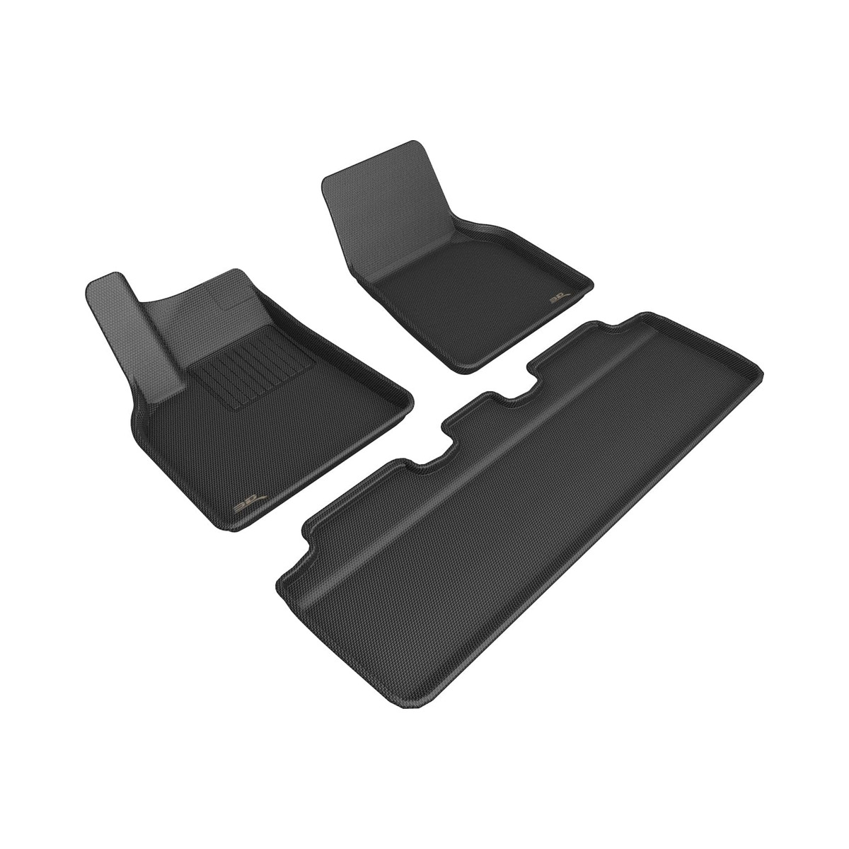 3D MAXpider 1st & 2nd Row Kagu Floormats (Black) For Tesla Model Y 2021-2024 5-Seater Full Set Image 3D MAXpider 1st & 2nd Row Kagu Floormats (Black) For Tesla Model Y 2021-2024 5-Seater Full Set
