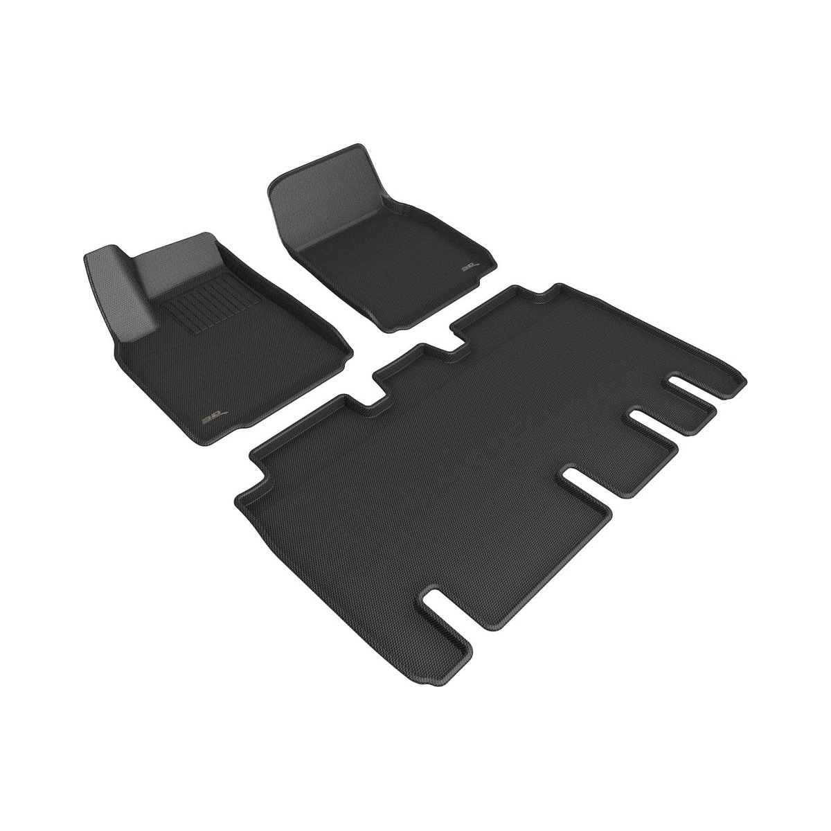 3D MAXpider Full Set Floormats Black For Tesla Model X 2022-2024 Image 3D MAXpider Full Set Floormats Black For Tesla Model X 2022-2024